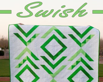 Swish - Modern Half Square Triangle PDF Quilt Pattern