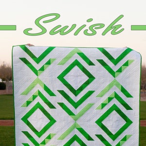 Swish - Modern Half Square Triangle PDF Quilt Pattern