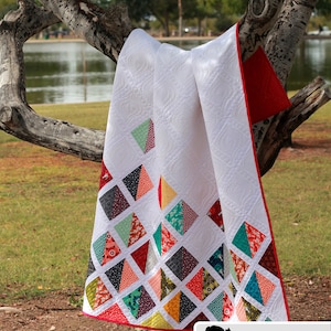 Spellbound - Modern Beginner Friendly Half Square Triangle PDF Quilt Pattern - Pre-cut Friendly