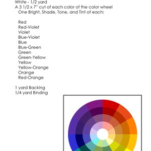 Color Wheel Mini Quilt - PDF Download Modern Quilt Pattern ...