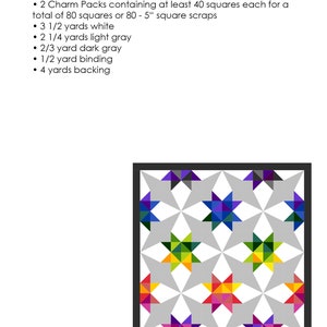 Whirl Modern Half Square Triangle and Paper Piece PDF Quilt Pattern image 2