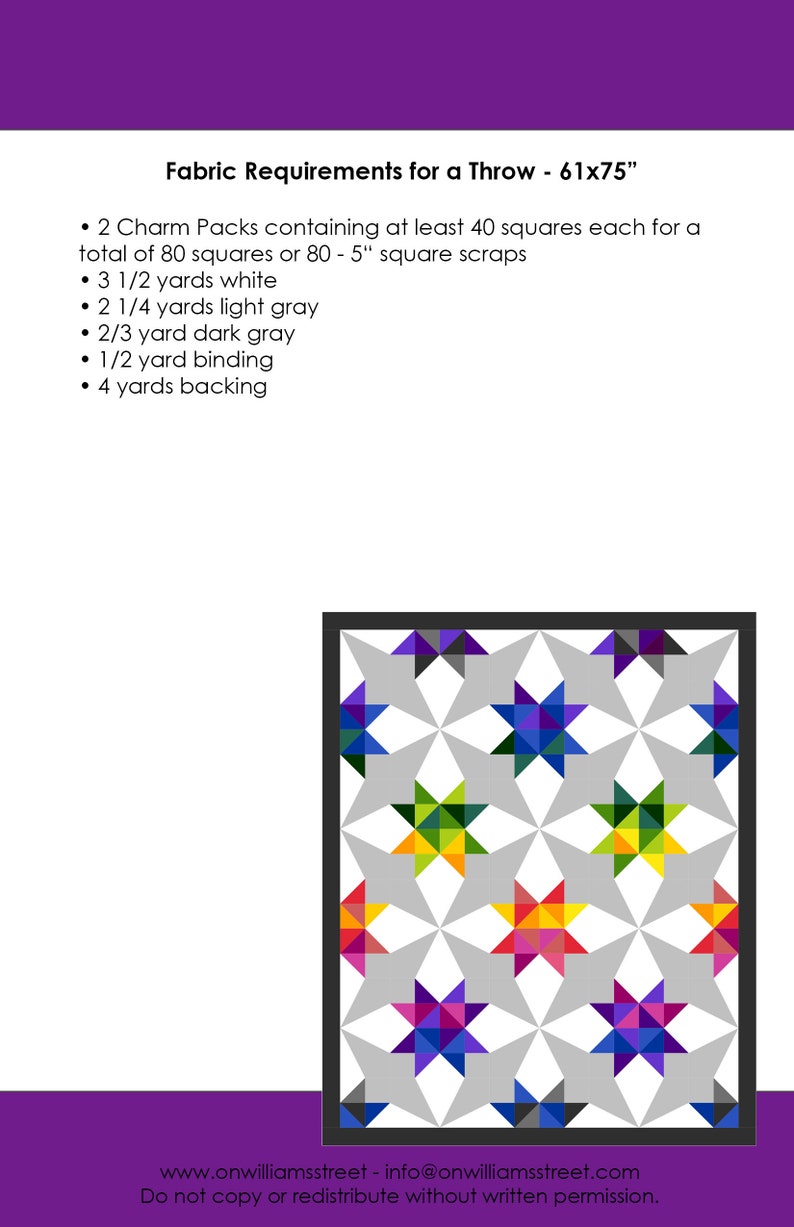 Whirl Modern Half Square Triangle and Paper Piece PDF Quilt Pattern image 2