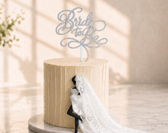 Bride to Be Cake Topper, Bridal Shower Charm, Bachelorette Party Decor, Wedding Cake Decoration