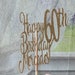 60th Birthday, Cake Topper ANY AGE NAME Color, Happy Birthday Cake, Glitter Cake Topper, Birthday Party, Glitter Cake Topper, Sixty Birthday