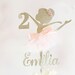 2nd Birthday, Ballerina, Cake Topper, ANY AGE NAME, 2nd Birthday Party, Second Birthday, Ballerina Decor, Ballerina Birthday, Glitter Cake