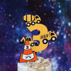 Personalized Construction Truck Cake Topper: Birthday Party Decor