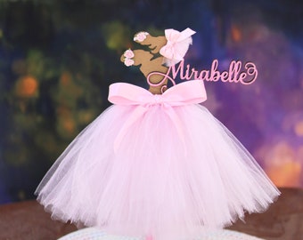 Personalized Ballerina Baby Shower Centerpiece Pick, Baby Girl Shower Decoration, Custom Name Topper, Ballet Theme Baby Shower
