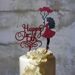 Quinceanera Cake Topper, Sweet 15 Cake Topper, Personalized Cake Topper, Quinceanera Decorations, Teenager Girl Happy Birthday Cake Topper
