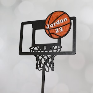 Basketball Cake Topper - Basketball Party Decorations - Basketball Party Decor - Basketball Centerpiece - Basketball Birthday Party Cake Top