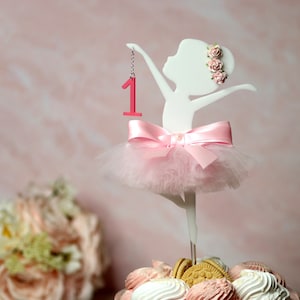1st Birthday, Ballerina Cake Topper, ANY AGE, Girl Birthday Party, Acrylic