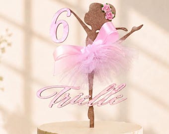 Ballerina Cake Topper For First Birthday Party Personalized And Custom