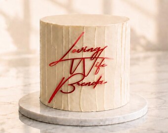 Loving Wife Personalized Cake Topper Wrap
