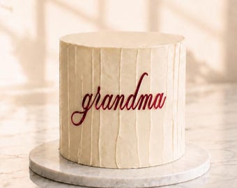 Grandma Mirror Cardstock Cake Wrap – 6” Wide Side Cake Decoration