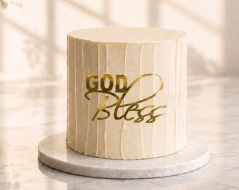 God Bless Mirror Cardstock Cake Wrap – 6” Wide Side Easter Decoration
