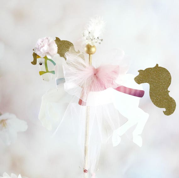 Carousel Horse Centerpiece Carousel Party Carousel Etsy