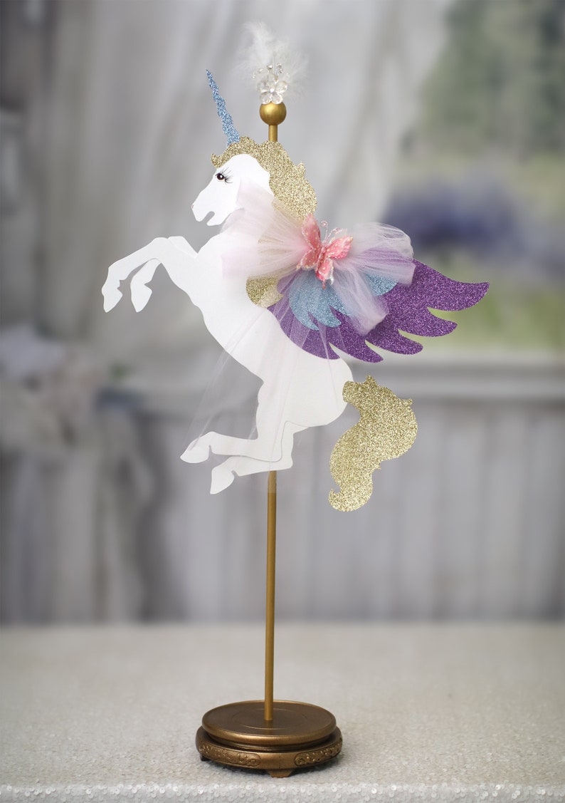 Unicorn Centerpiece Unicorn Birthday Unicorn Party Unicorn Decorations Pegasus Birthday Baby Shower First Birthday Customize image 1