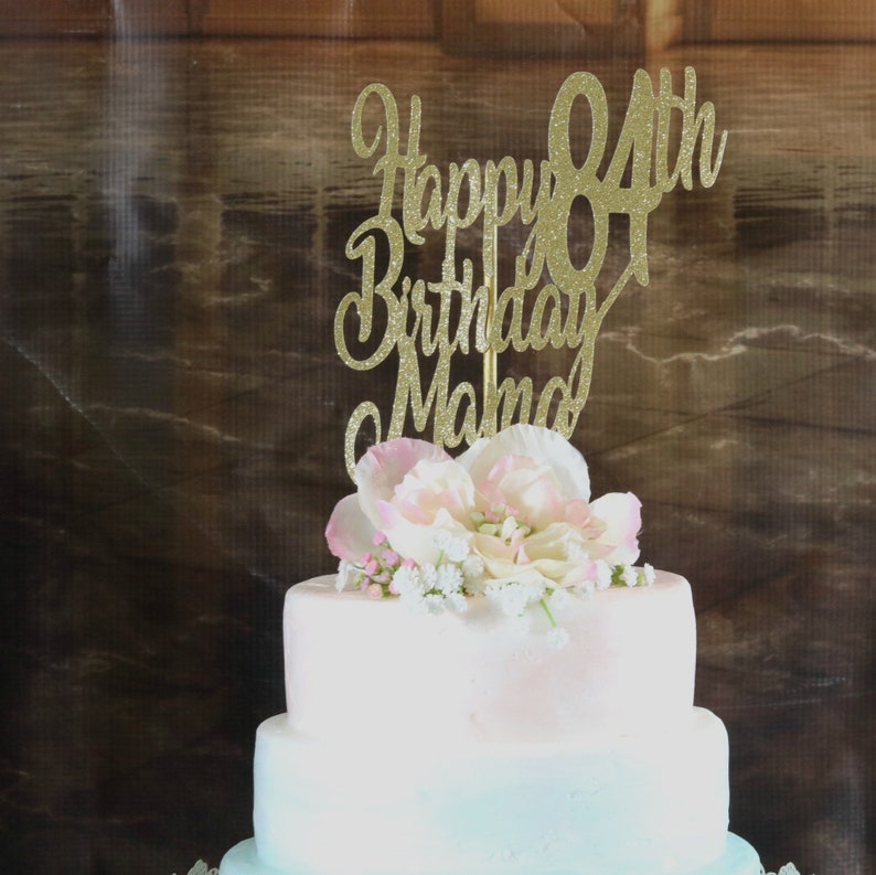Double name or Twin flower Birthday Cake Topper any name and age cake decoration