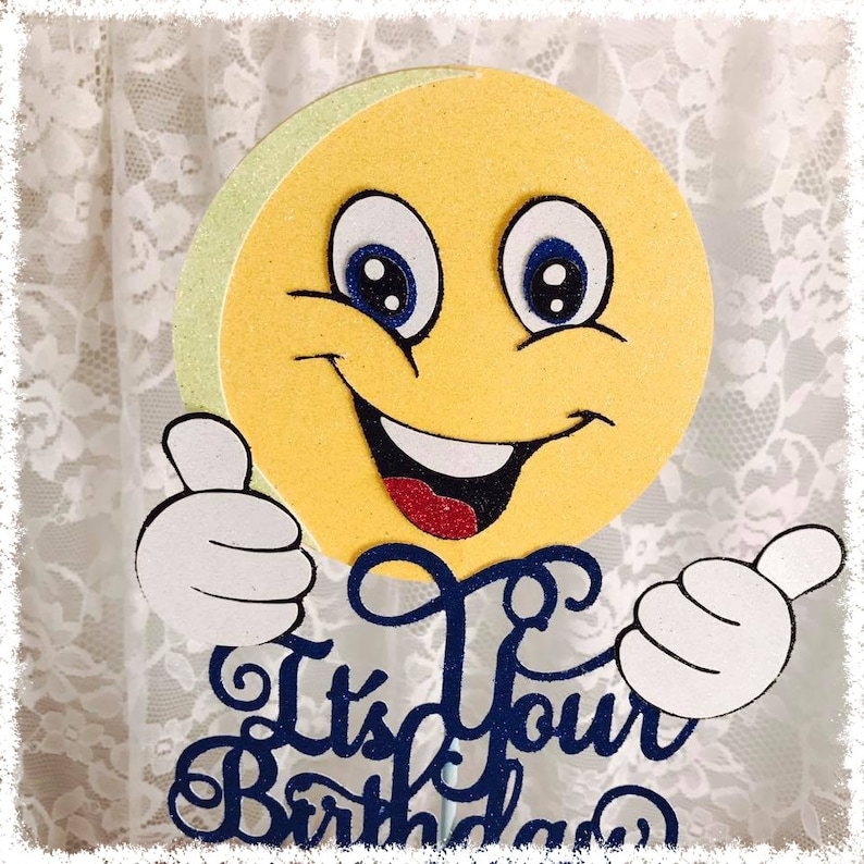 Birthday Party Decor Birthday Party Centerpiece Birthday Cake Topper Emoji Cake Topper Birthday Party Decorations Birthday Party