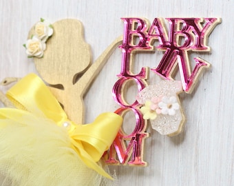 Ballerina Cake Topper, Baby Shower Decorations, Mommy And Me Party