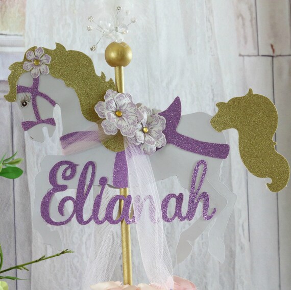 Carousel Horse Cake Topper Carousel Horse Party Decorations Etsy