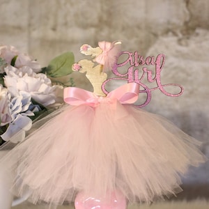 It's A Girl Centerpiece, Baby Shower Centerpiece, Its A Girl Party Decorations, Ballerina Centerpiece, Girl Baby Shower Centerpiece image 2