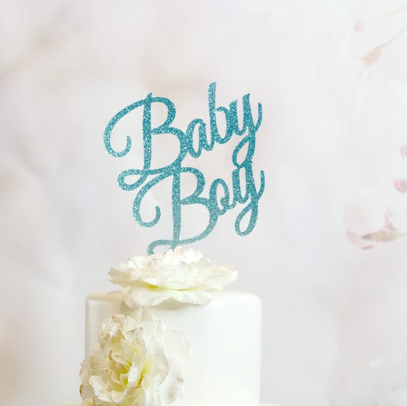 Baby Boy Cake Topper ANY COLOR Baby Shower Cake Topper | Etsy