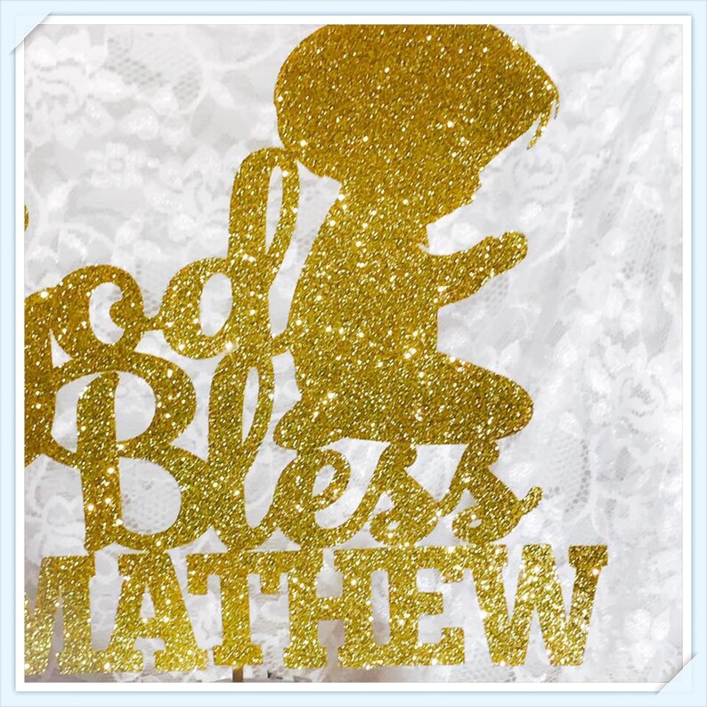 Baptism Cake Topper Baptism Party Decorations Baptism Etsy