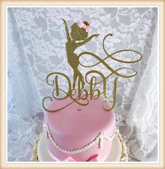 Gymnastics Cake Topper Gymnastics Party Decorations Etsy