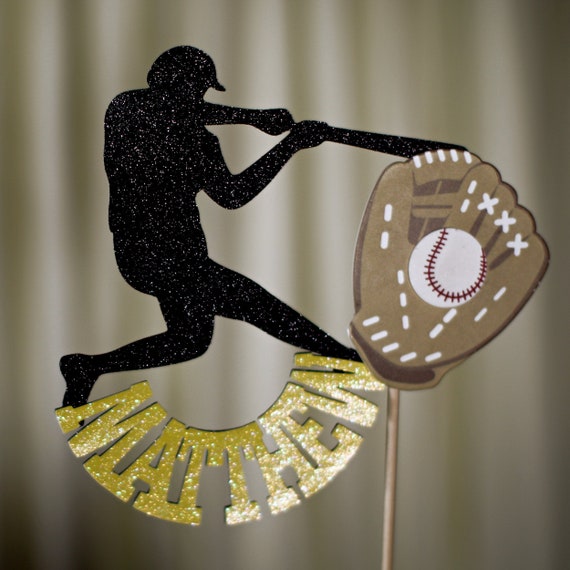 Birthday Keepsake-LT1198 Sports Theme Kids Party Baseball Birthday Topper