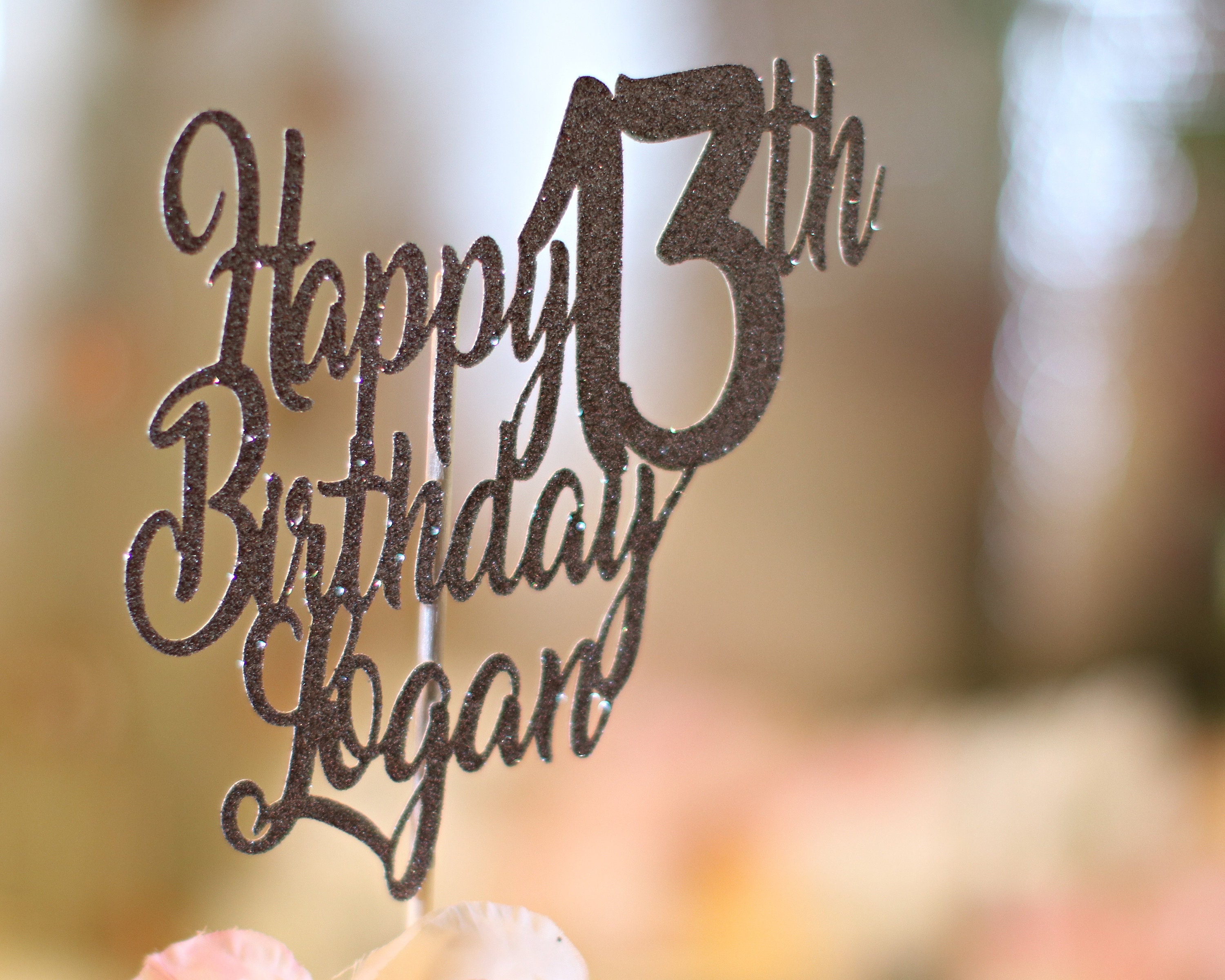 Wooden Personalised Custom 13th Birthday Cake Topper Party Decorations ANY NAME AGE 7th 10th 13th P1341 Wooden Personalised Custom 13th Birthday Cake Topper Party Decorations ANY NAME AGE 7th 10th 13th P1341