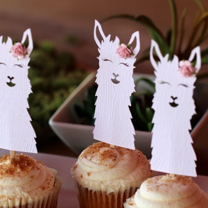 Llama Cupcake Toppers, Llama Birthday, Llama Baby Shower, 1st Birthday ...