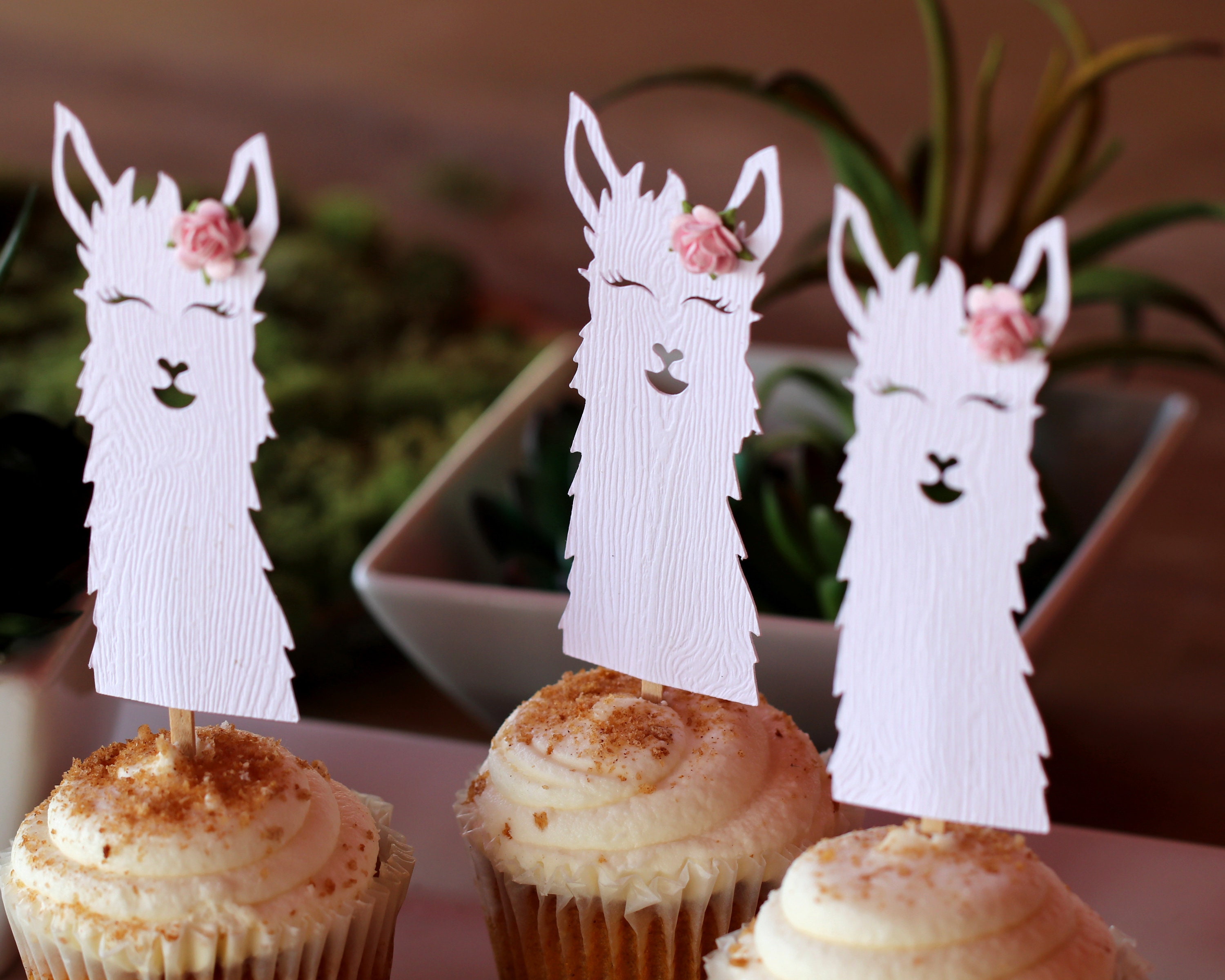 Llama Cupcake Toppers Llama Birthday Llama Baby Shower 1st | Etsy