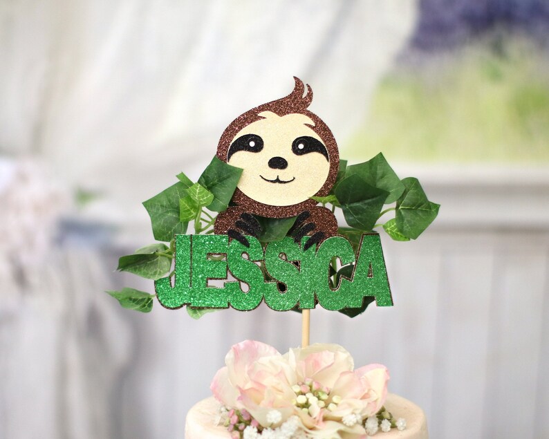 Sloth Birthday Theme Sloth Birthday Party Sloth Cake Topper - Etsy