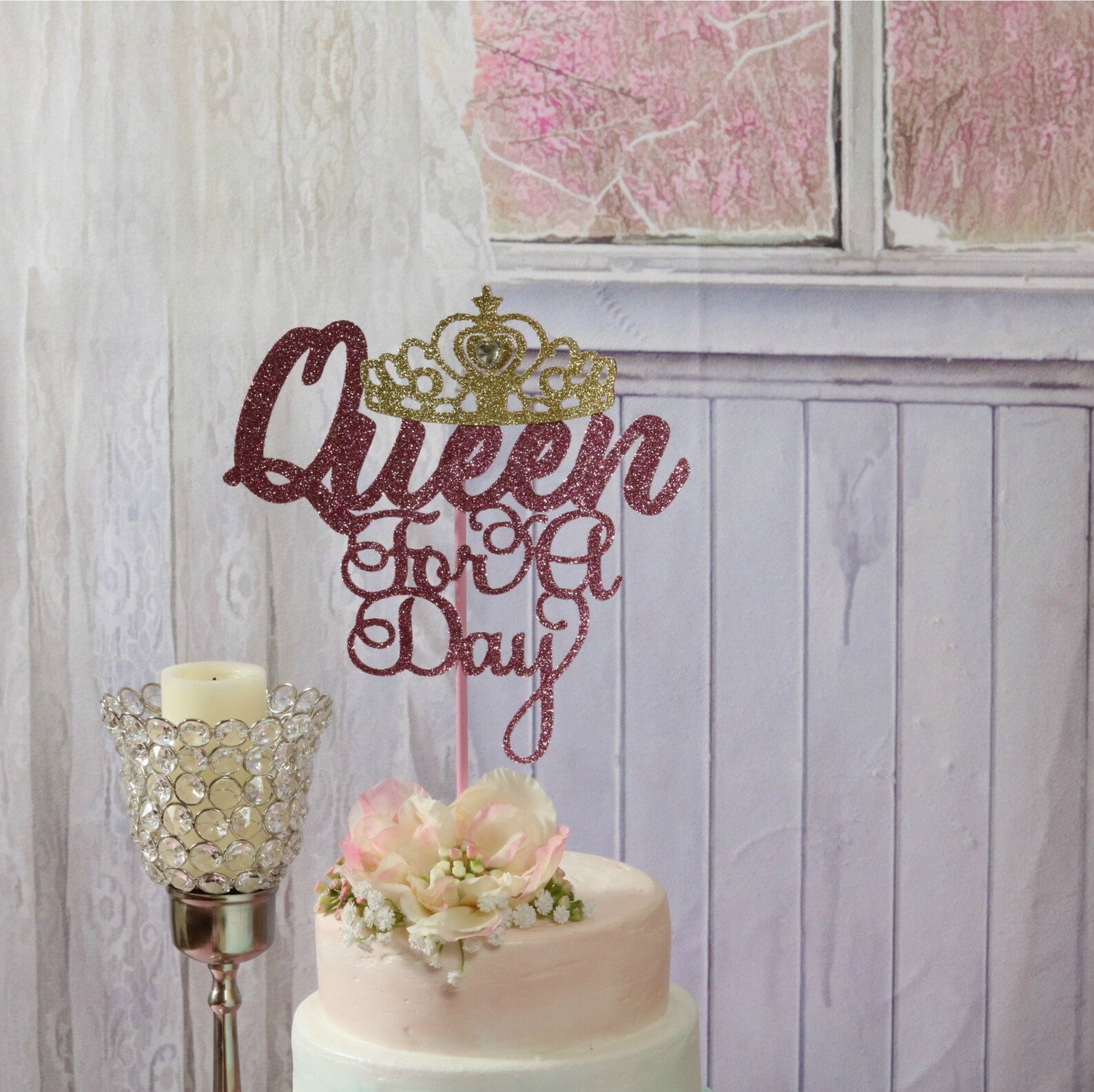 Queen Party Cake Topper ANY COLORS Queen for A Day Queen Etsy