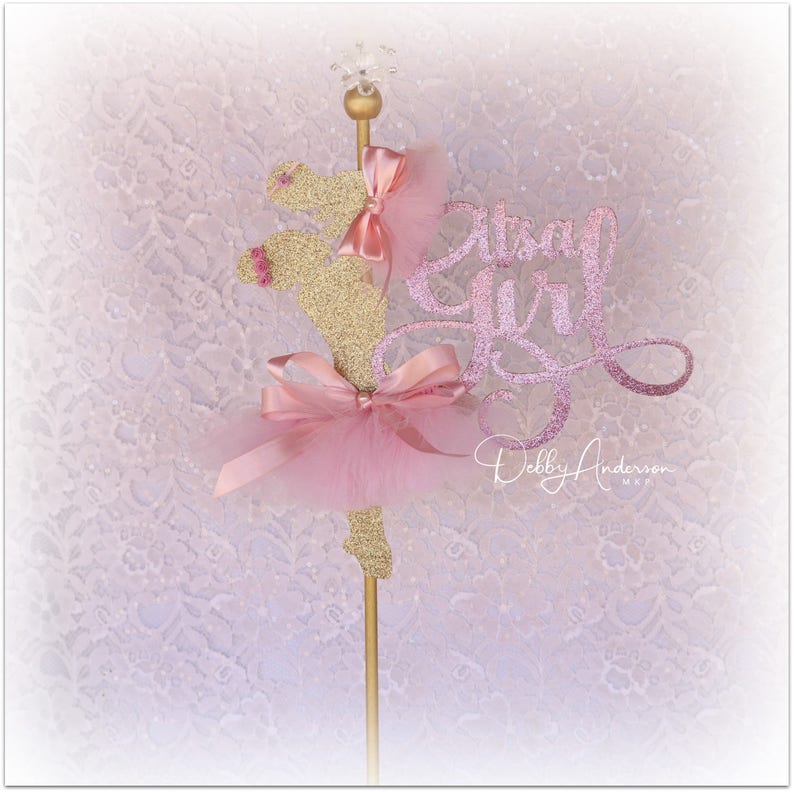 Its A Girl Ballerina Centerpiece Baby Shower Centerpiece Etsy