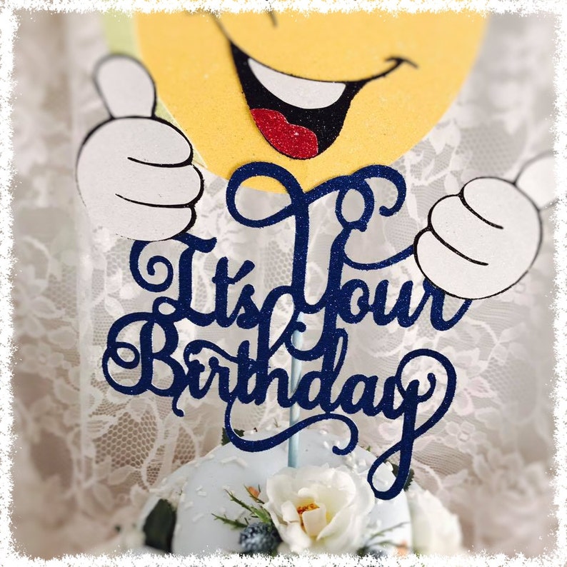 Birthday Party Decor Birthday Party Centerpiece Birthday Cake Topper Emoji Cake Topper Birthday Party Decorations Birthday Party