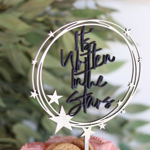 Starry Night Wedding Cake Topper, It&#39;s Wrriten In The Stars, Twinkle Twinkle Little Star, Galaxy Wedding, Wedding Decorations, Constellation