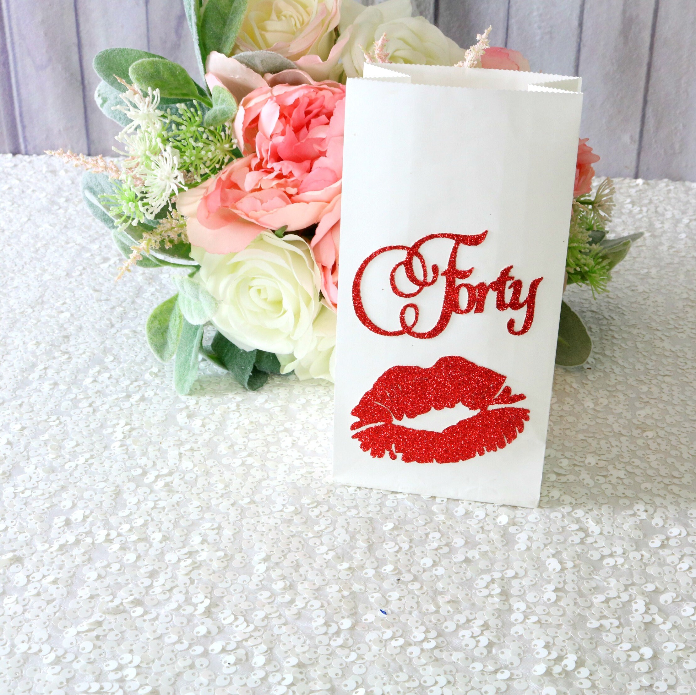 Birthday Bags 40th Birthday ANY AGE COLOR Favor Bags Treat Etsy