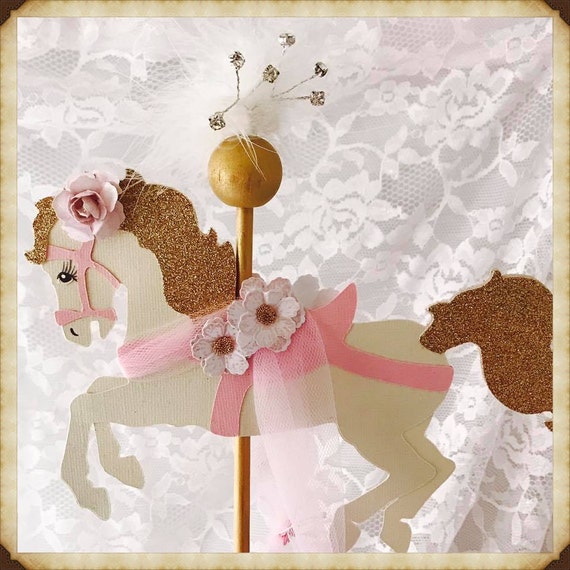 Carousel Horse Cake Topper Carousel Horse Party Decorations Etsy