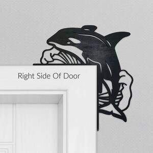 Whale Door or Window Trim, Under The Sea Wood Frame Sitter, Magical Wall Decor, Party Decorations, Baby Nursery Birthday Gift