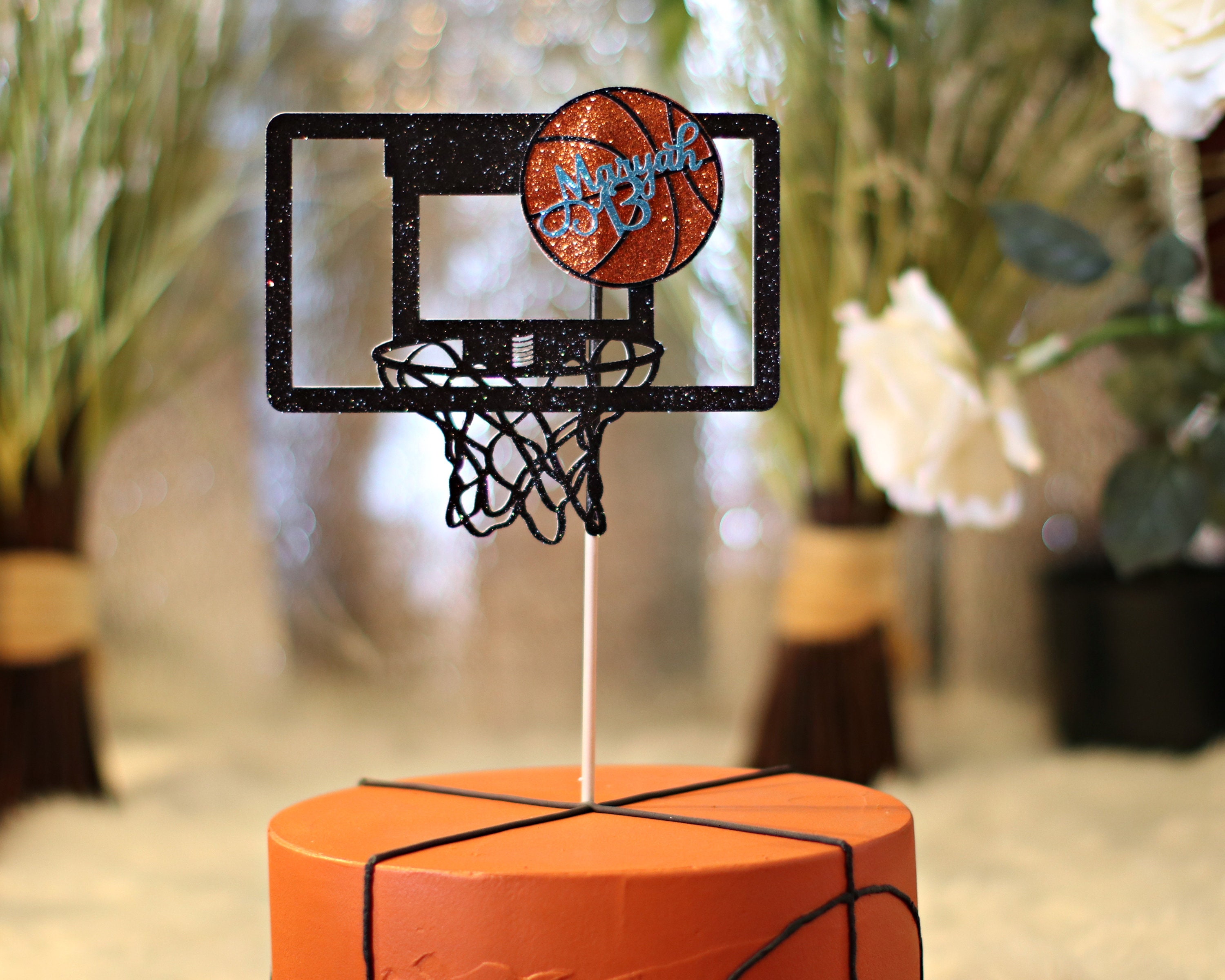 Basketball Cake Topper Basketball Party Decorations Etsy