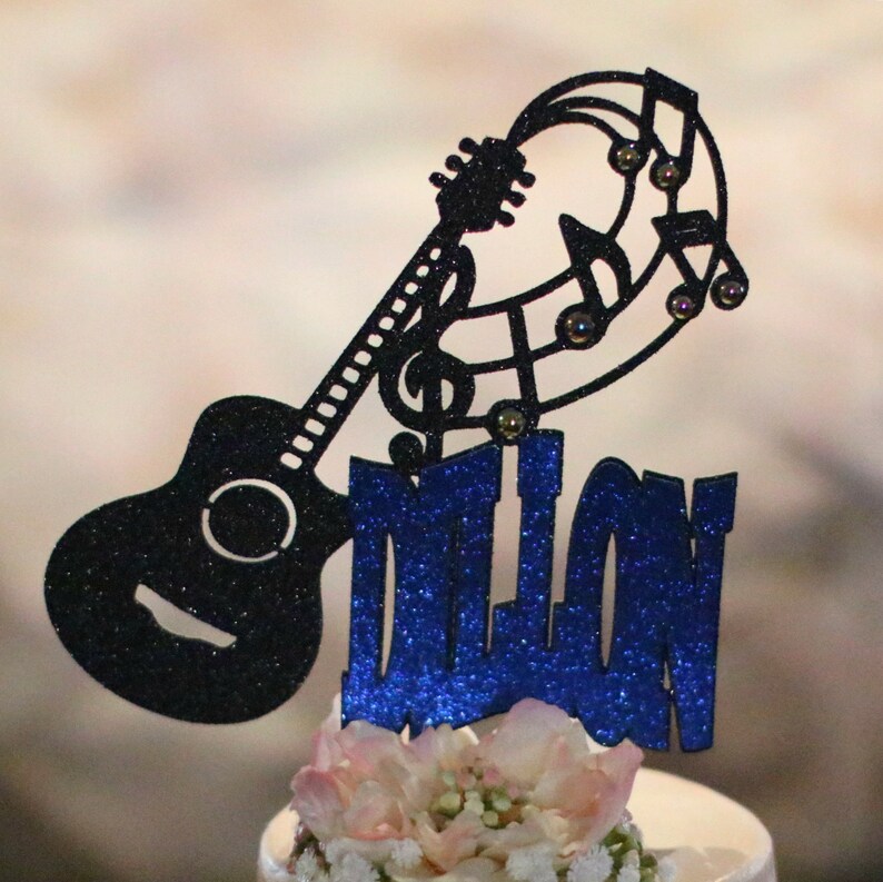Guitar Cake Topper Music Party High School Band ANY NAME Etsy
