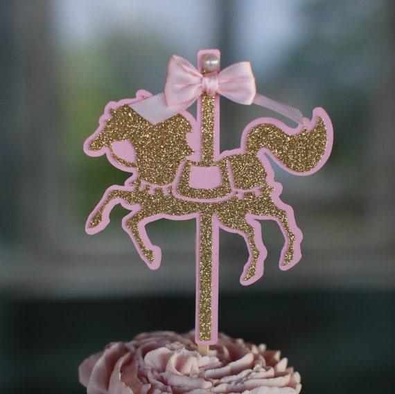 Carousel Cupcakes Carousel Horse Party Cupcake Toppers Etsy