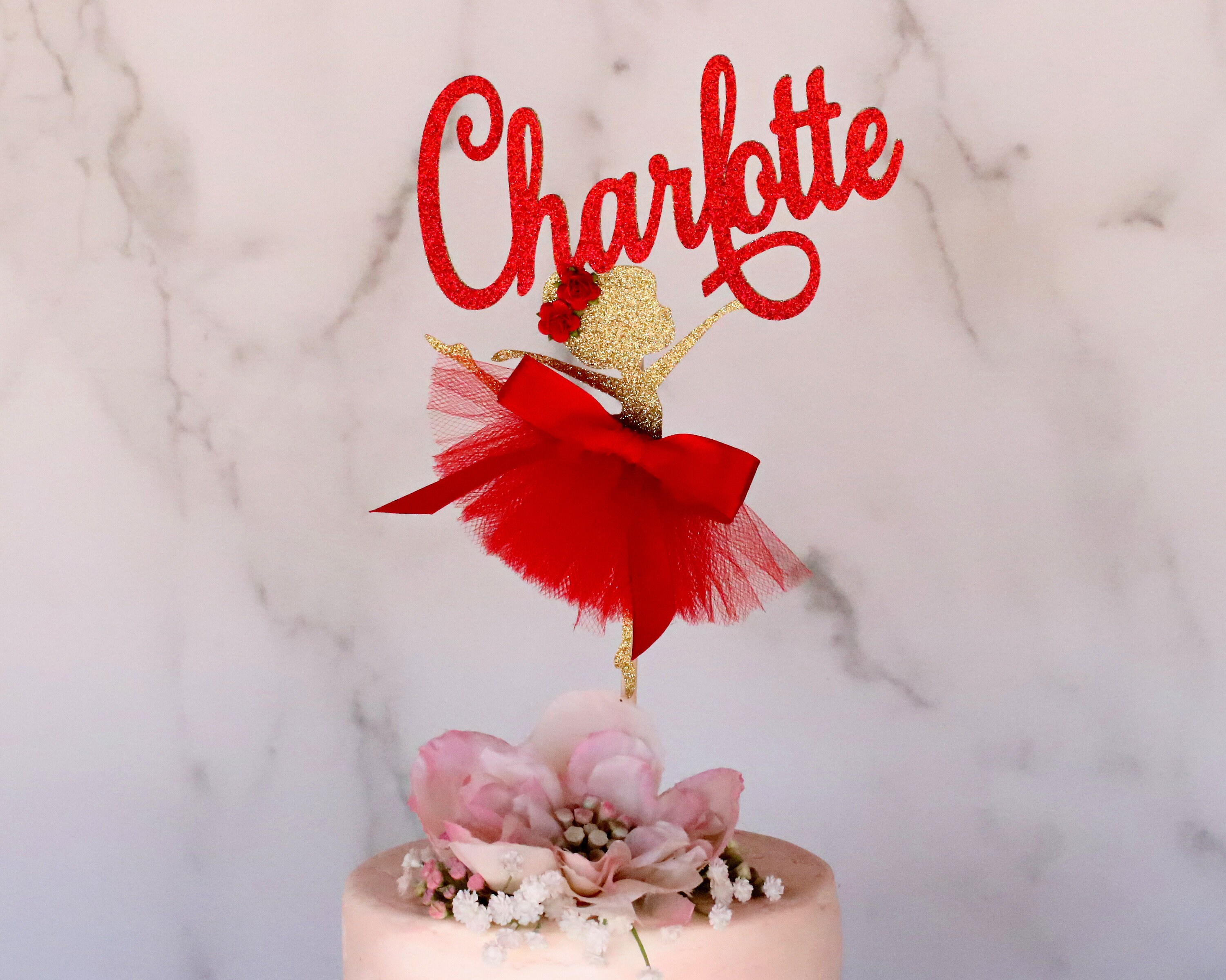 Ballerina Cake Topper Ballerina Party Decorations Etsy