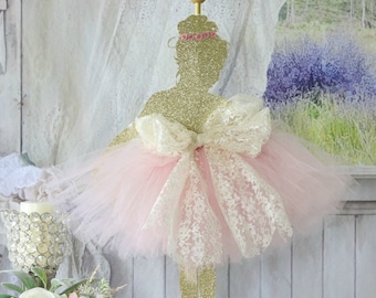 Large Ballerina, Centerpiece, Ballerina Party, Ballerina Birthday, Ballerina Decoration, Pink and Gold, Ballet, Girls Birthday Party, Ballet