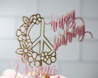 Hippie Cake Topper Etsy