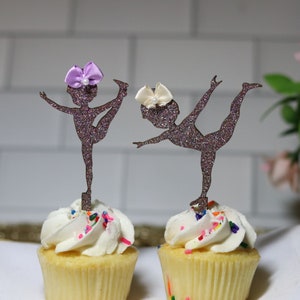 Gymnastics Cupcake Toppers - Gymnastics Party Decorations - Gymnastics Party Decor - Gymnastics Birthday Party Cupcake Toppers - Girl Party