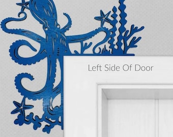 Octopus Door Trim: Under The Sea Wood Decor, Nursery Gift