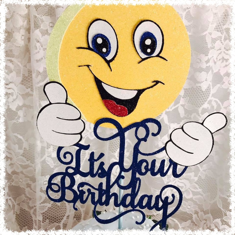 Birthday Party Decor Birthday Party Centerpiece Birthday Cake Topper Emoji Cake Topper Birthday Party Decorations Birthday Party