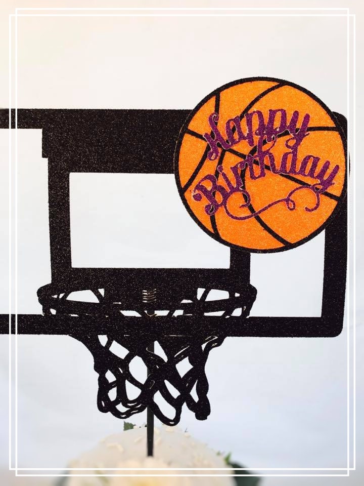 Basketball Cake Topper Basketball Party Decorations Etsy